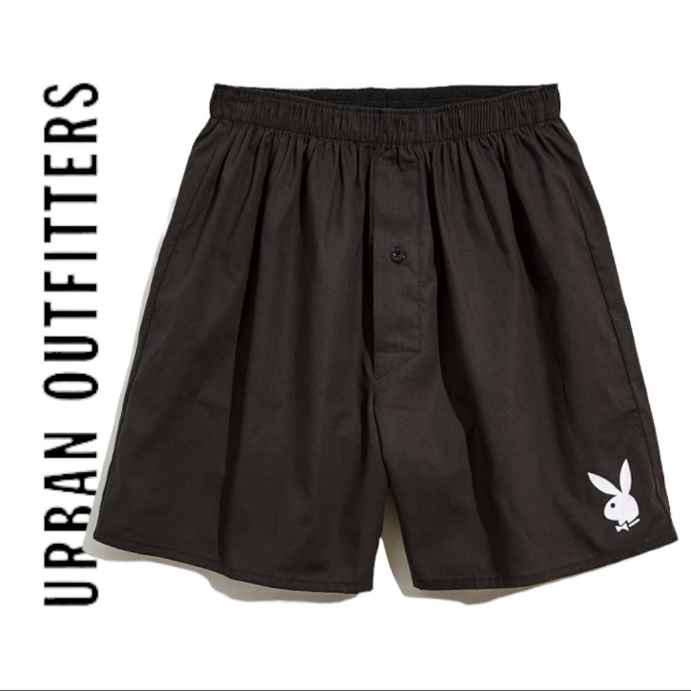 NEW Playboy Urban Outfitters UO Icon Woven Boxer Short Shorts M L